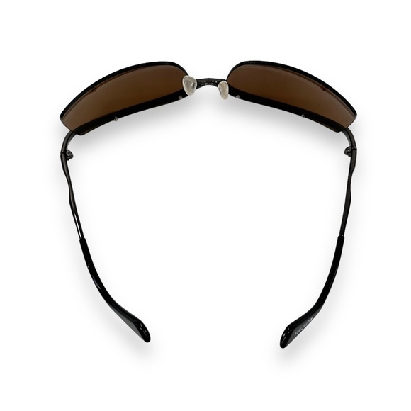 [sold] Balenciaga Black & Brown Y2K Style 70MM Rectangle Sunglasses - Picture 4 of 11